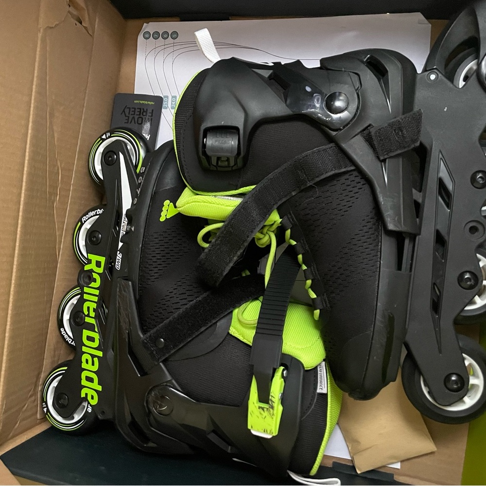 Black and Green Rollerblade Inline Skates